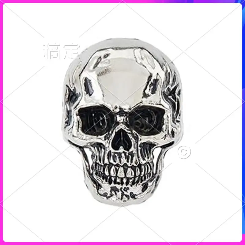 

AOAO-12Sets 3Colors Alloy Skull Stud Rivet Skull Conchos Screw Back Leather Crafting Skull Forpunk DIY Craft Decoration