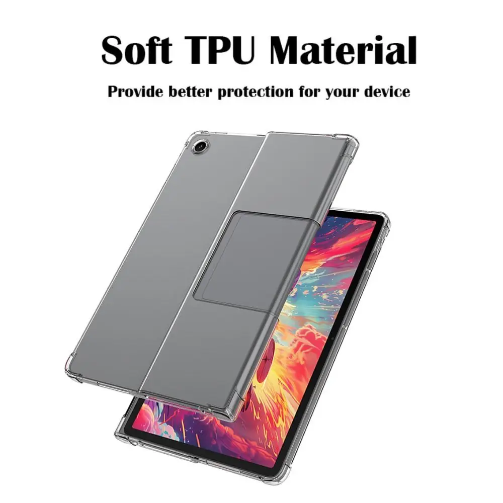 

11/11.5 Inch Tablet Case Ultrathin TPU Protective Cover Clear Back Wear-resistant Protective Shell for Lenovo Tab Plus TB351FU