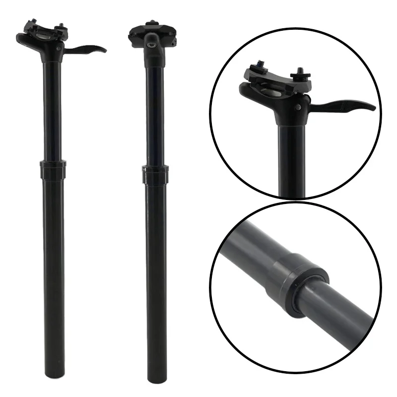 High strength aluminum alloy numerical control turning service crank seat rod adjustable height suitable for modified mountain