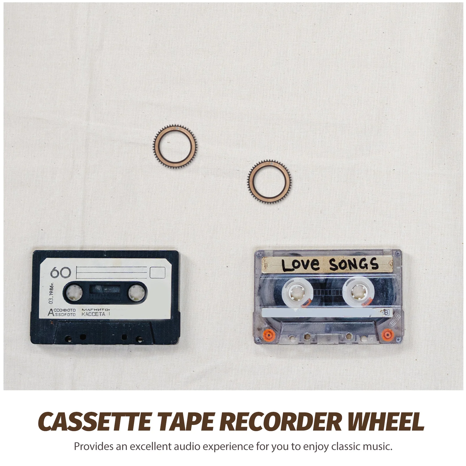 

2pcs Cassette Tape Recorder Wheel Deck Pulley Roller Bearing Radio Gear Plastic Replacement DJ Equipment Accessories Portable