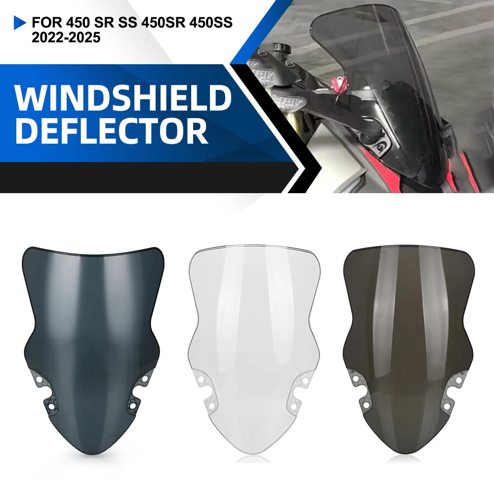 

For CFMOTO 450 SR SS 450SR 450SS 2022 2023 2024 2025 Motorcycle Windshield Windscreen Visor Front Wind Shield Screen Deflectors