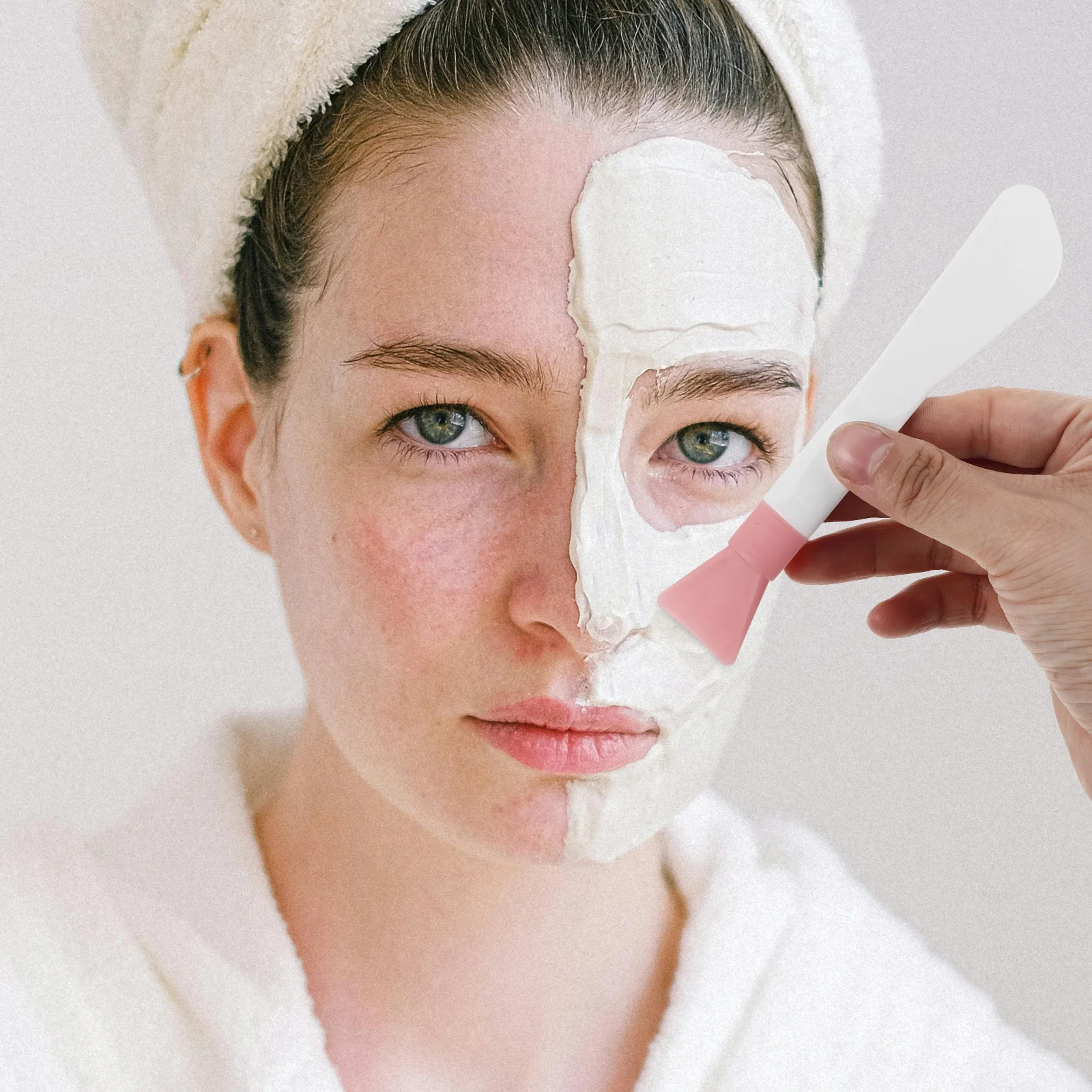 Cepillo de silicona para mascarilla Facial, espátula Facial de doble cabezal, aplicador suave para arcilla, crema de barro, herramienta para el cuidado de la piel, esponja de maquillaje