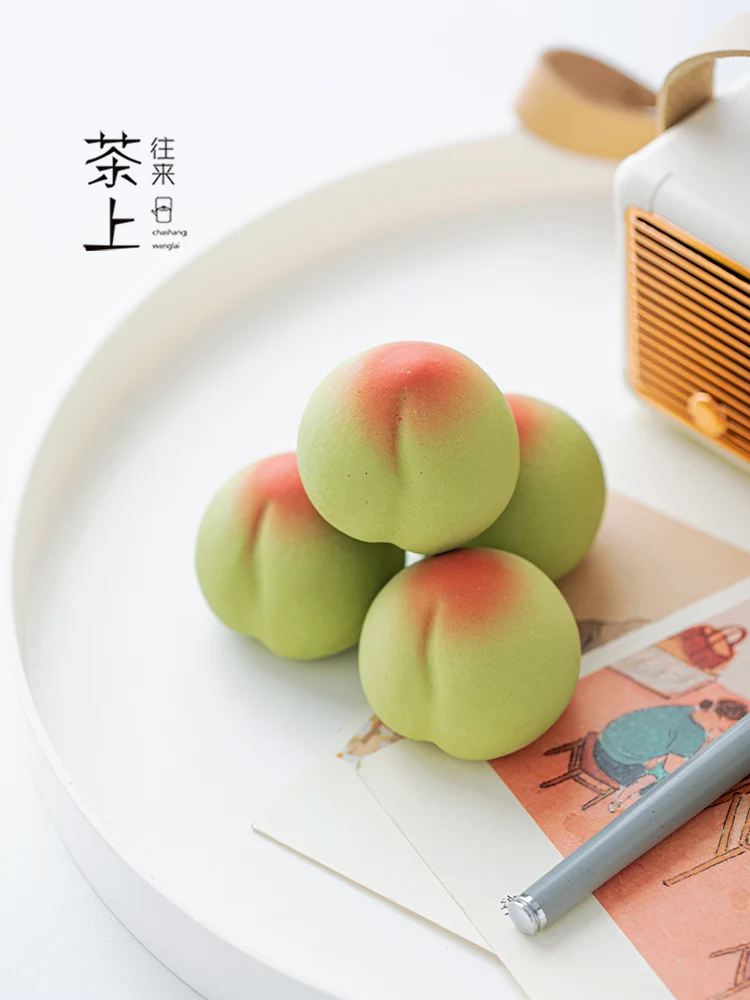 Small green peach pet can raise home creative decoration boutique handmade  set  ceremony   play small ornament