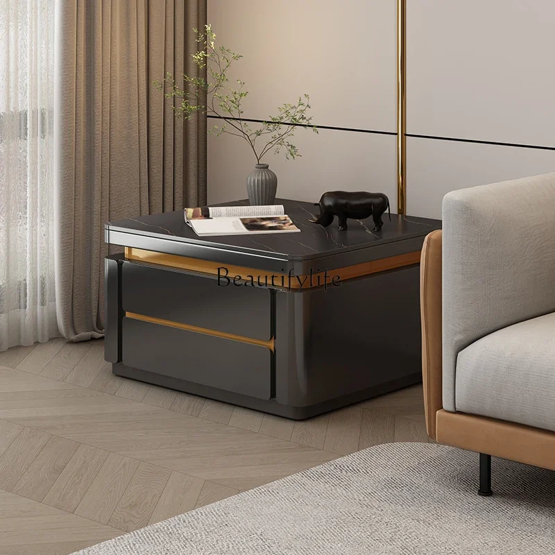 

LXModern simple light luxury solid wood marble edge few corners