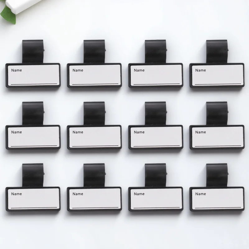 1세트 청진기 실용적인 이름표 검정색 내구성 다용도 양면 이름표 의료진 ID 표시용