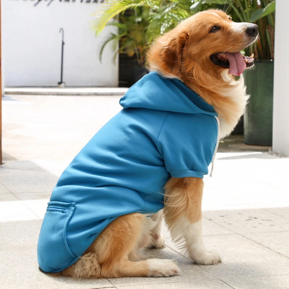 Pet Dog Hoodies Sweaters Autumn Winter Clothes with Hat And Pocket Costume Windproof Apparel for Small Medium Large Dog