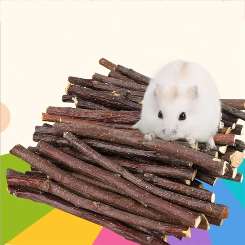 Professional Hamster Rabbit Teeth Grinding Apple Tree Stick Minerals Molar Stone Toys for Chinchilla Hamster PetToys accessories