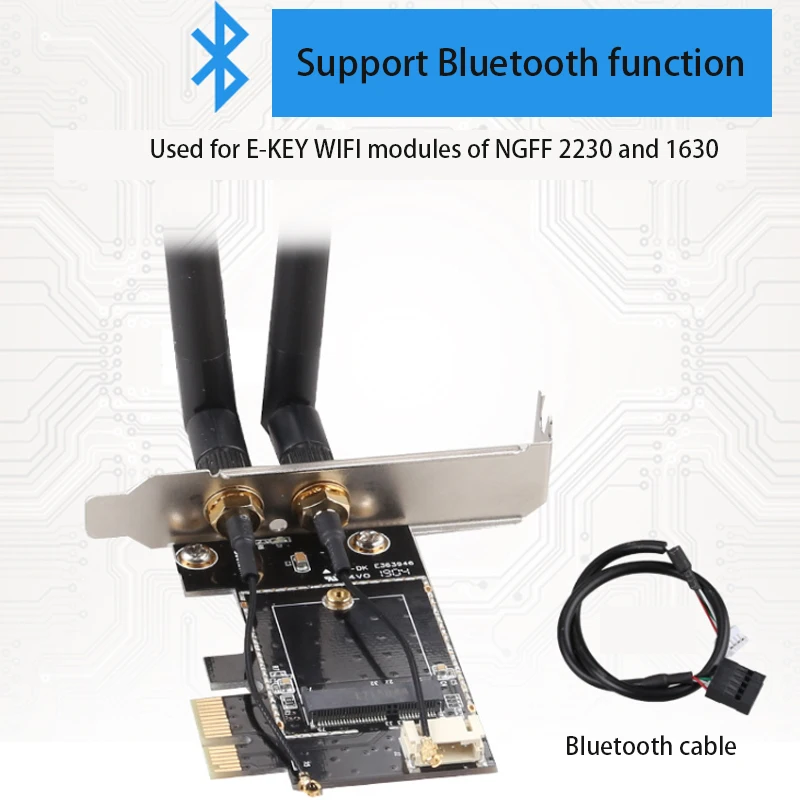 Extensor de tarjeta PCIE para juegos, convertidor PCI-E a M.2 NGFF, tarjeta elevadora pci express, tarjeta de expansión PCI-E, placa adaptadora de antena Dual