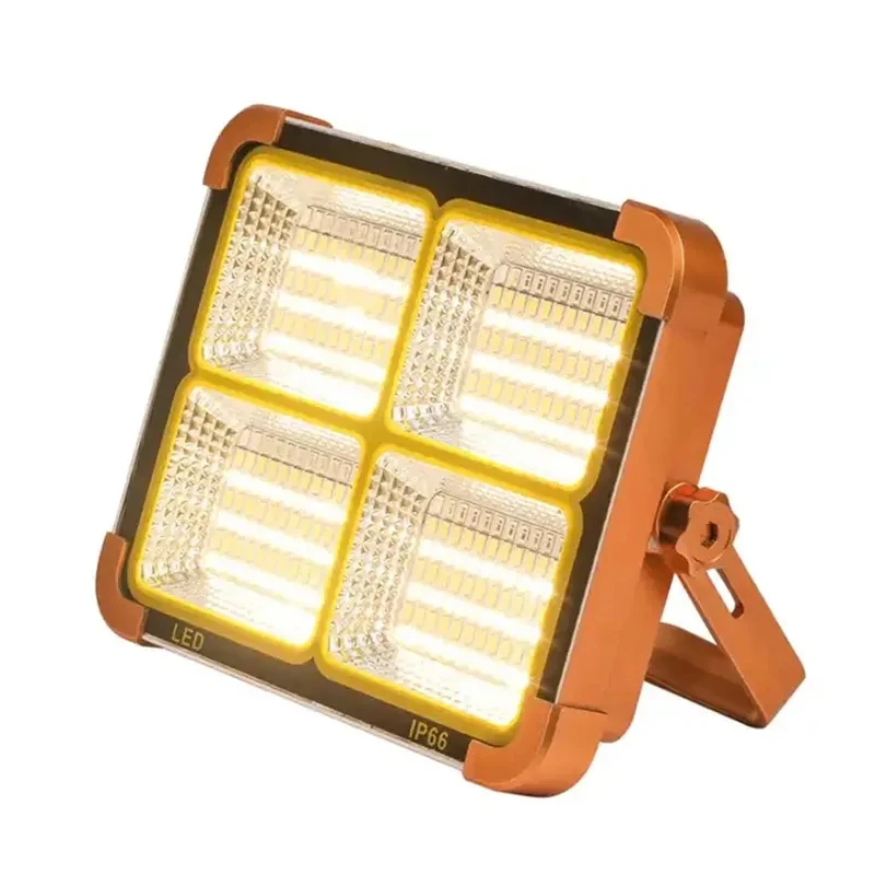 Camping Lantern Solar Flood Light Rechargeable Lantern Outdoor Waterproof LED Spotlight Solar Panel Emergency Camping Lamp 500W