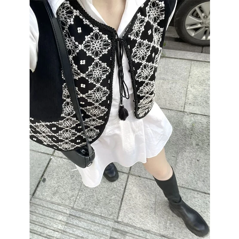 

Ретро корейский дизайн с завязкой на талии открытый кардиган женская свободная верхняя одежда в этническом стиле модный топ утренний колокольчик вечерняя песня