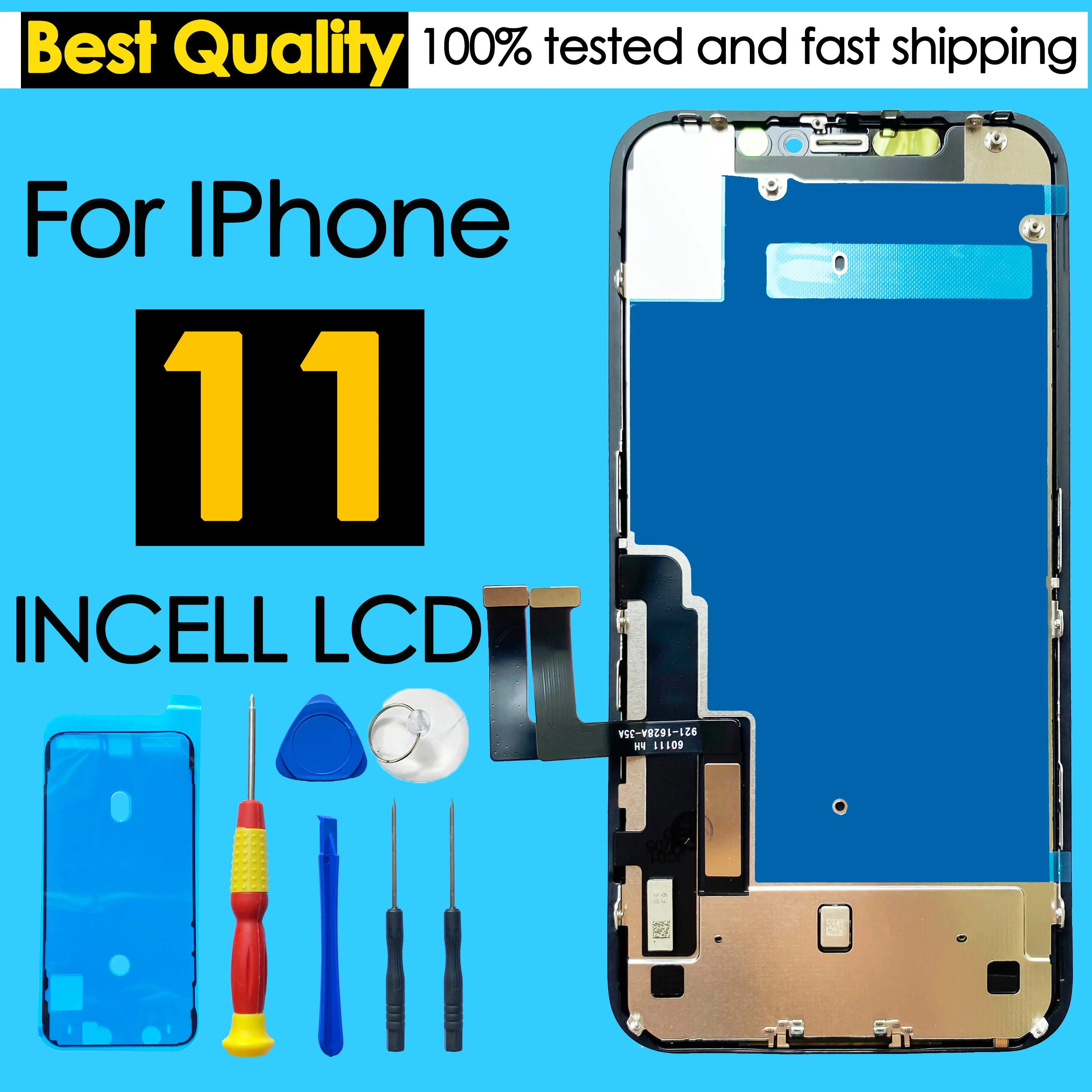 High quality AAA incell LCD For iPhone 11 Display Touch Screen Replacement Digitizer Assembly Repair Parts Wholesale Kit