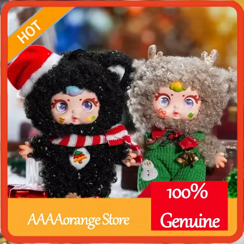 

Kawaii кукла, рождественская слепая коробка, серия 2025, мини-фигурка, коллекционный подарок-сюрприз для девочек, детское украшение для рабочего стола, модное