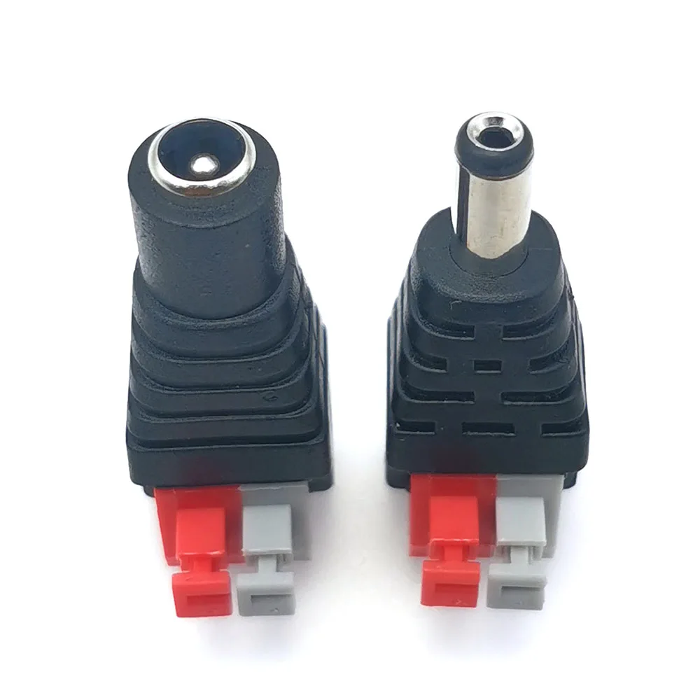 

50pcs DC Power Connector Plug Male Female DC 5.5mm X 2.1mm Power Jack Adapter Socket For CCTV Camera LED Strip Speaker