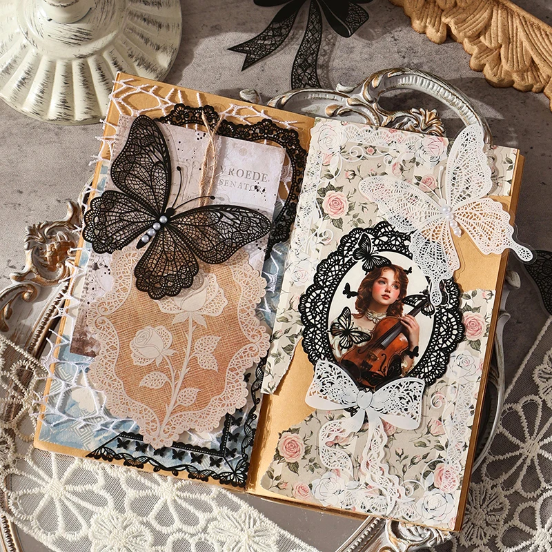 20Pcs/Pack Lace Dream Series Stickers Material Perfect for Journaling Diy Scrapbooking Supplies view 5