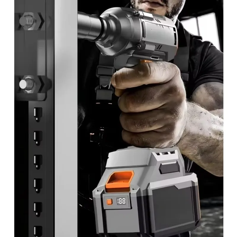 Brushless Lithium Ion Industrial Grade High Power 500W Impact Wrench 400 Nm Max Torque 1/2 Inch Drive Head