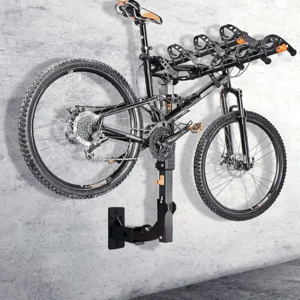 Carbon Steel Bike Wall Mount Rack Garage Organizer For 2 Inch Receiver Hitch Heavy Duty Cycling Storage Accessory