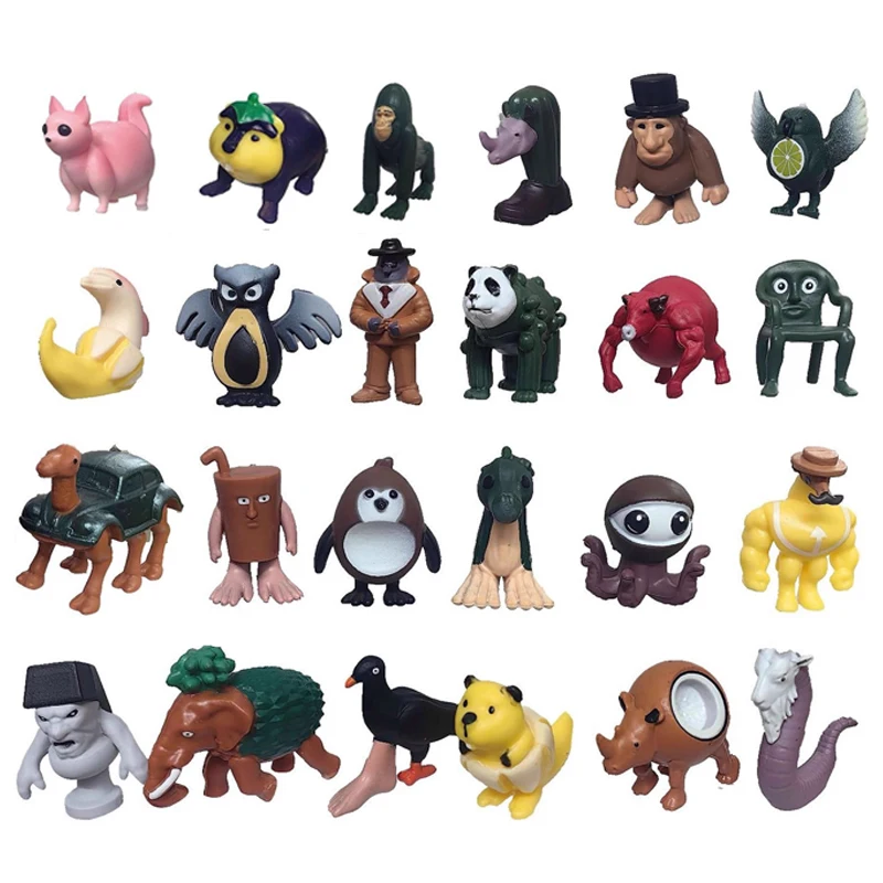 Pack De 8 Figuras De Animales Locos – Personajes Tung Tung, Tralalero, Cocodrilo Bombardiro Y Más, En PVC Duro De 4-8 Cm, Ideales Para Coleccionar Y Decorar