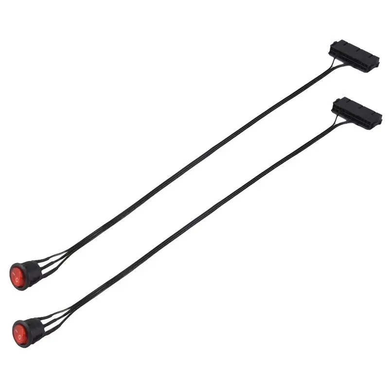 AT82-2PCS 50Cm Cable Copper Tin Wire 24-Pin Female ATX PSU PC Power Supply Starter Tester Start Up Jumper With ON/OFF Switch