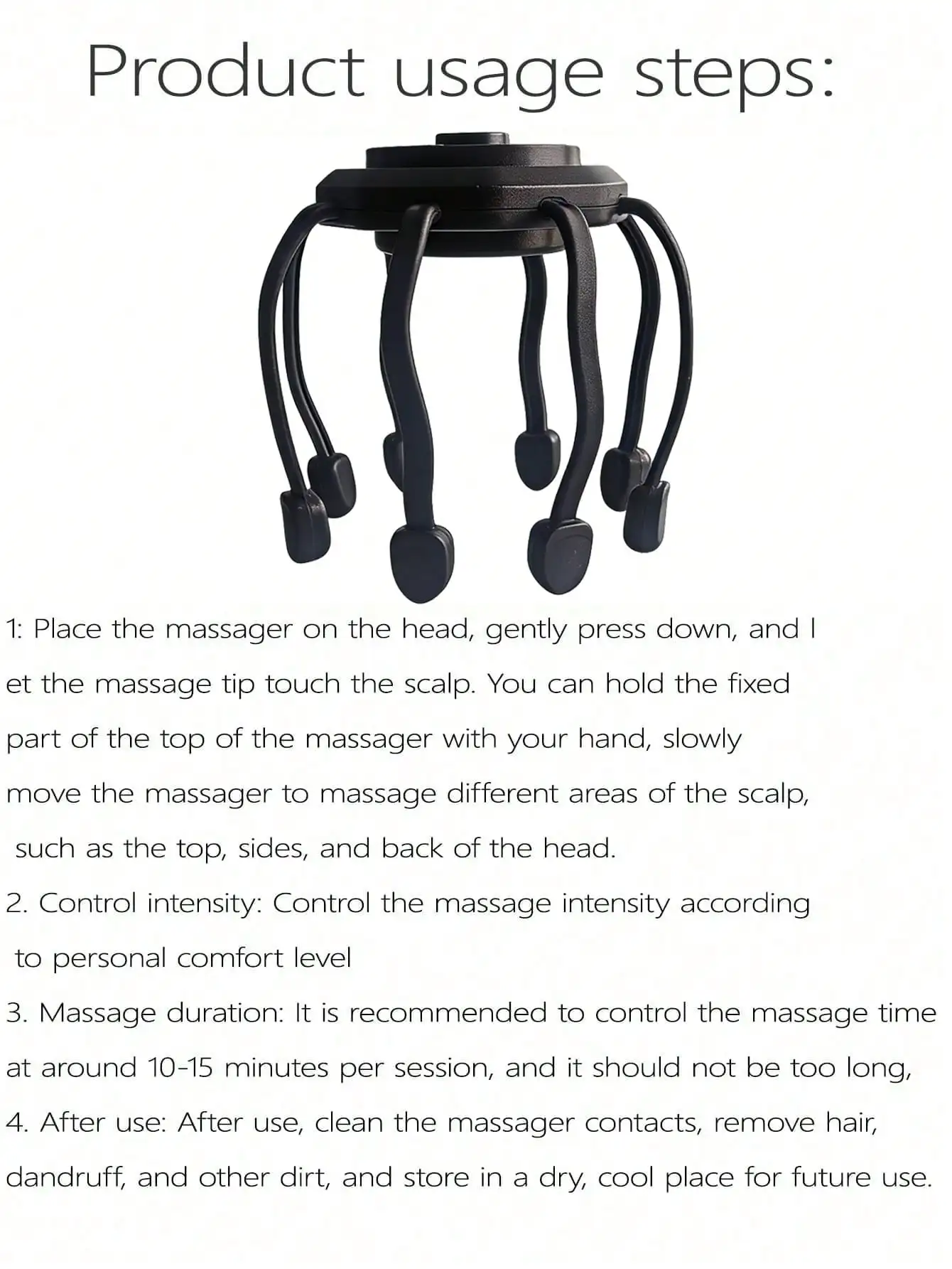 2026 Ultra Scalp Massager, Head Massager StressRelease Massager with 8-Frequency VibratingContacts 360 Degree Portable Rechargea