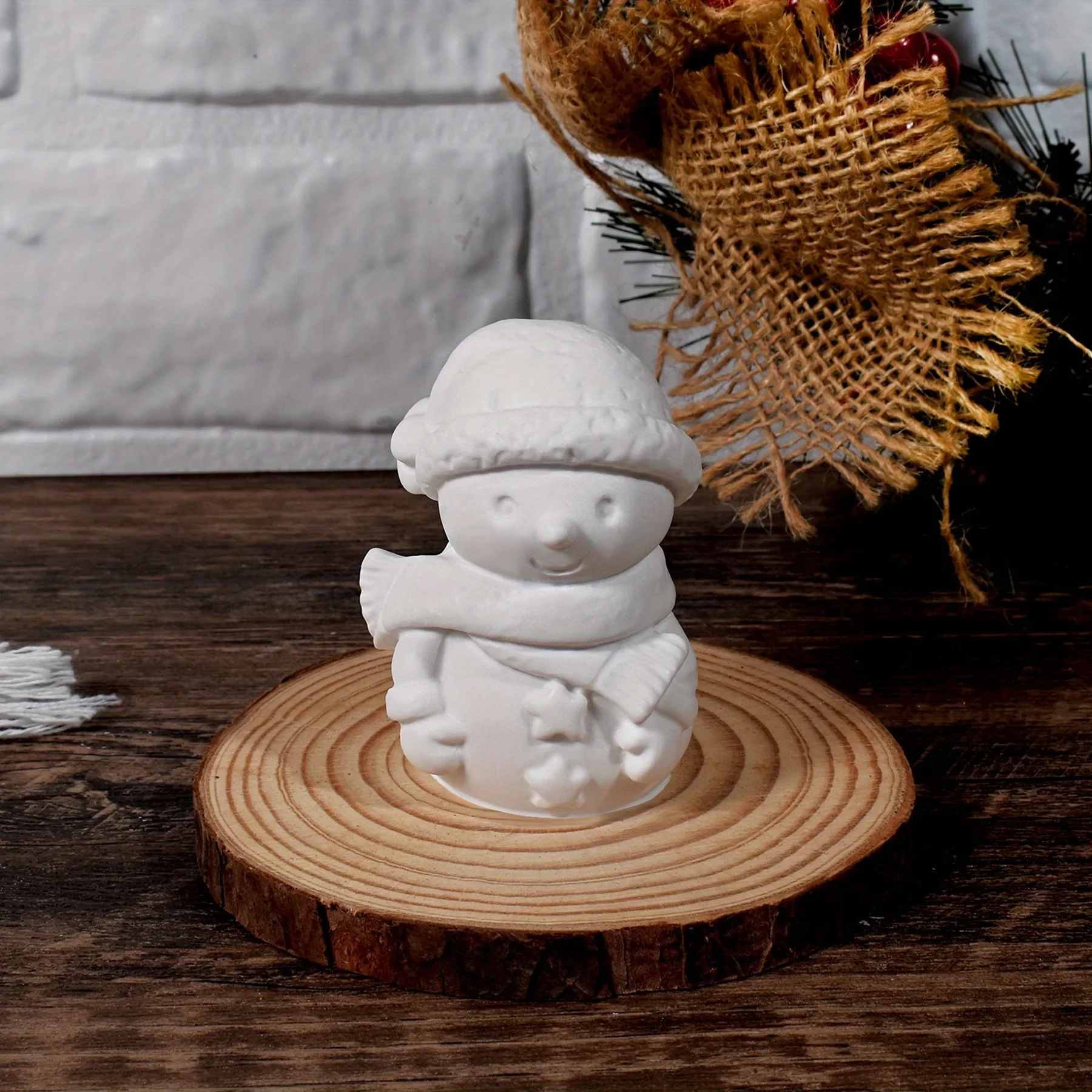 3D Schneemann Silikon-Gießform mit Herzförmigem Ausschnitt und Ausdrucksstarken Augen, für Seife und Gips; Weihnachtsdekoration, Duftend – Detail 4