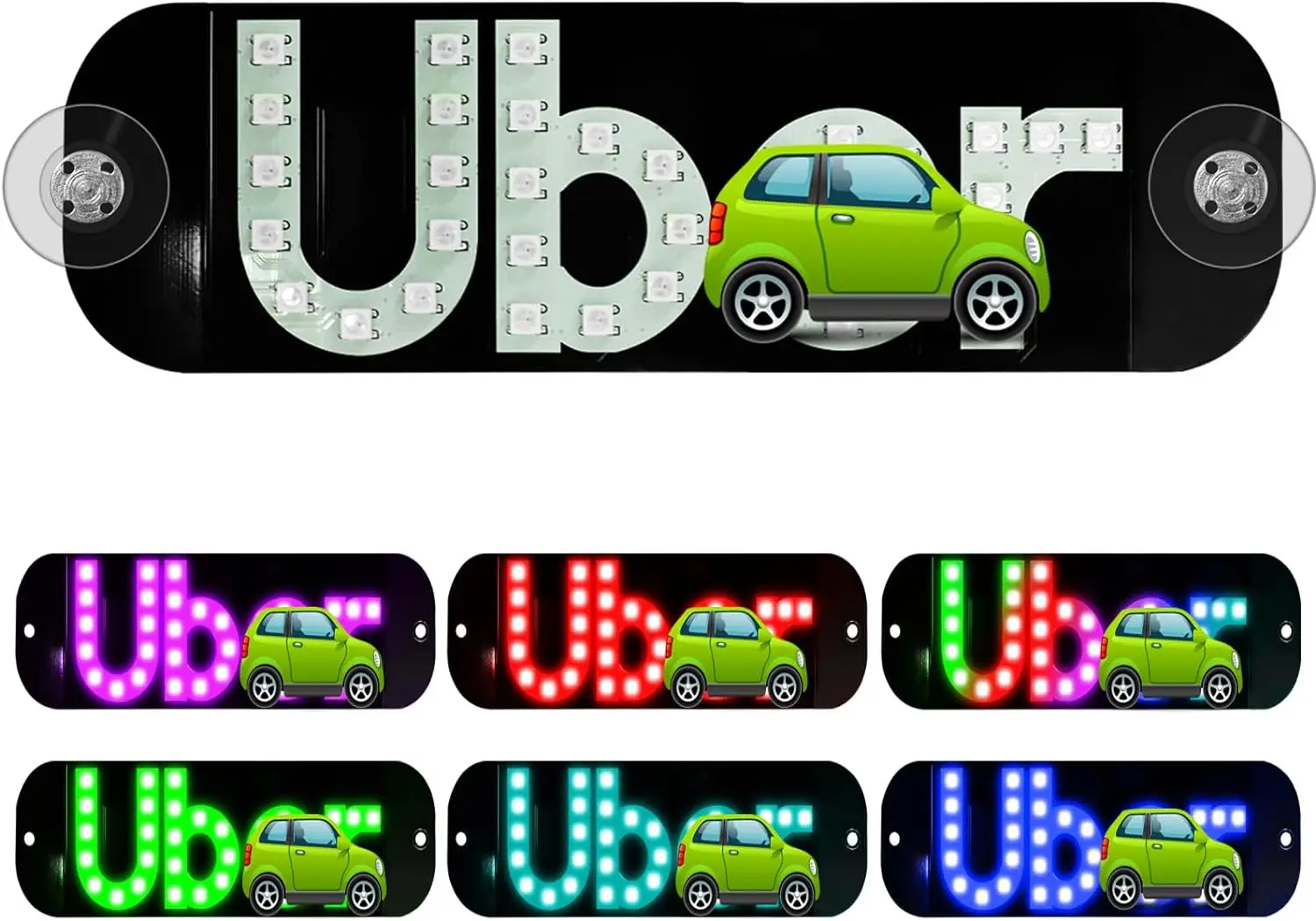 Cool Car Stuff Driver Outdoor LED Car Sign Light, Taxi Decorative Light, Glowmode Light for SUV Window, Emergency Truck Men Gift