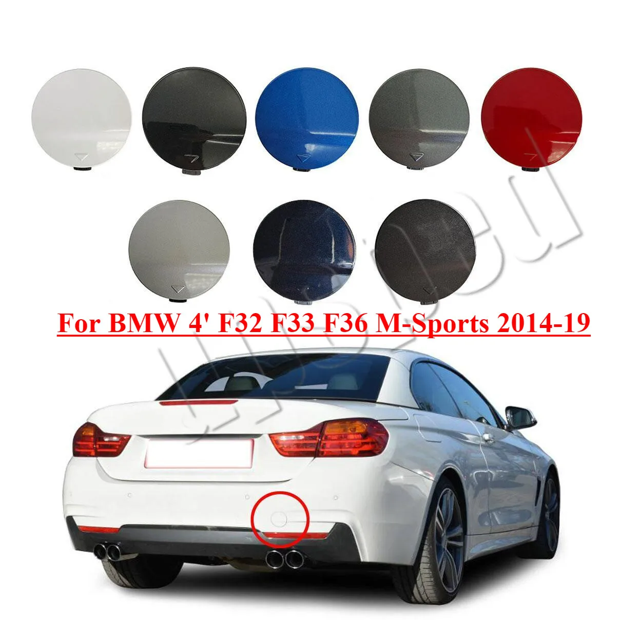 

Rear Bumper Tow Hook Hole Eye Cover Cap For BMW 4' F32 F33 F36 M-Sports 2014-19