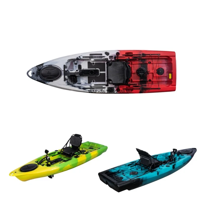 

China Kayak Factory 3.28m Fishing Kayak with Pedal System Can Install Motor for One Person Use in Lake River Sea Ocean