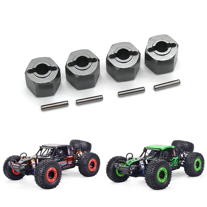 Adaptador de cubo sextavado de roda de metal 12mm para -10 DBX10 1/10 RC Car Upgrades Peças Acessórios, cinza