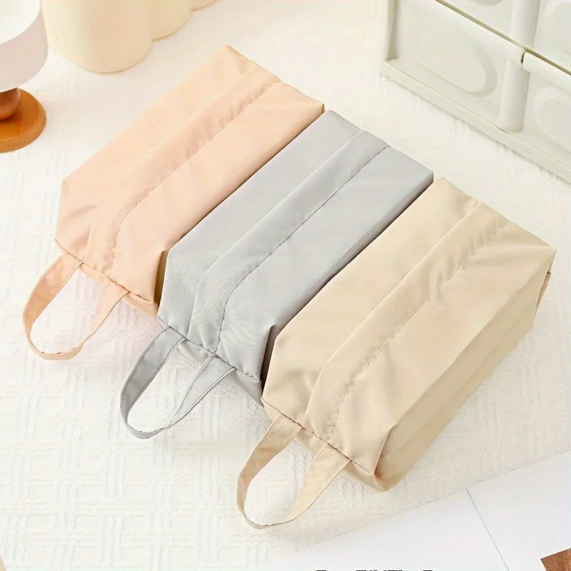Portable Travel Makeup Pouch, Storage Bags for Underwear And Socks, Available in Beige, Gray, Pink, and Blue, Perfect for Travel