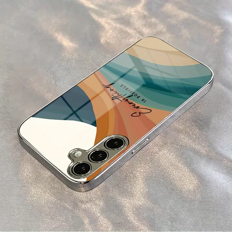 Silver-plated electroplated glass phone cases are suitable for Samsung Galaxy S26/S25/S24/S23/S22/S21 and other series of models