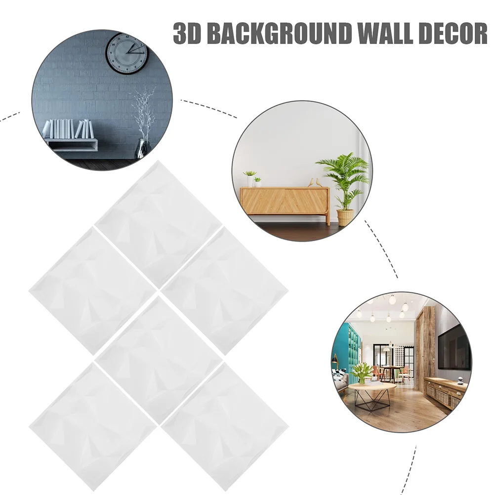 

3Pcs Durable PVC 3D Wall Panels Textured Decorative Wall Decor Interior Background Panels for Hotel Office Room