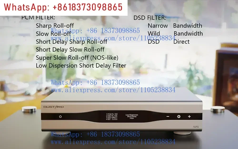 GUSTARD DAC A26 MQA Dual AK4499EX Chip With Streamer/Renderer PCM768&DSD512 XMOS High Performance Audio Decoder