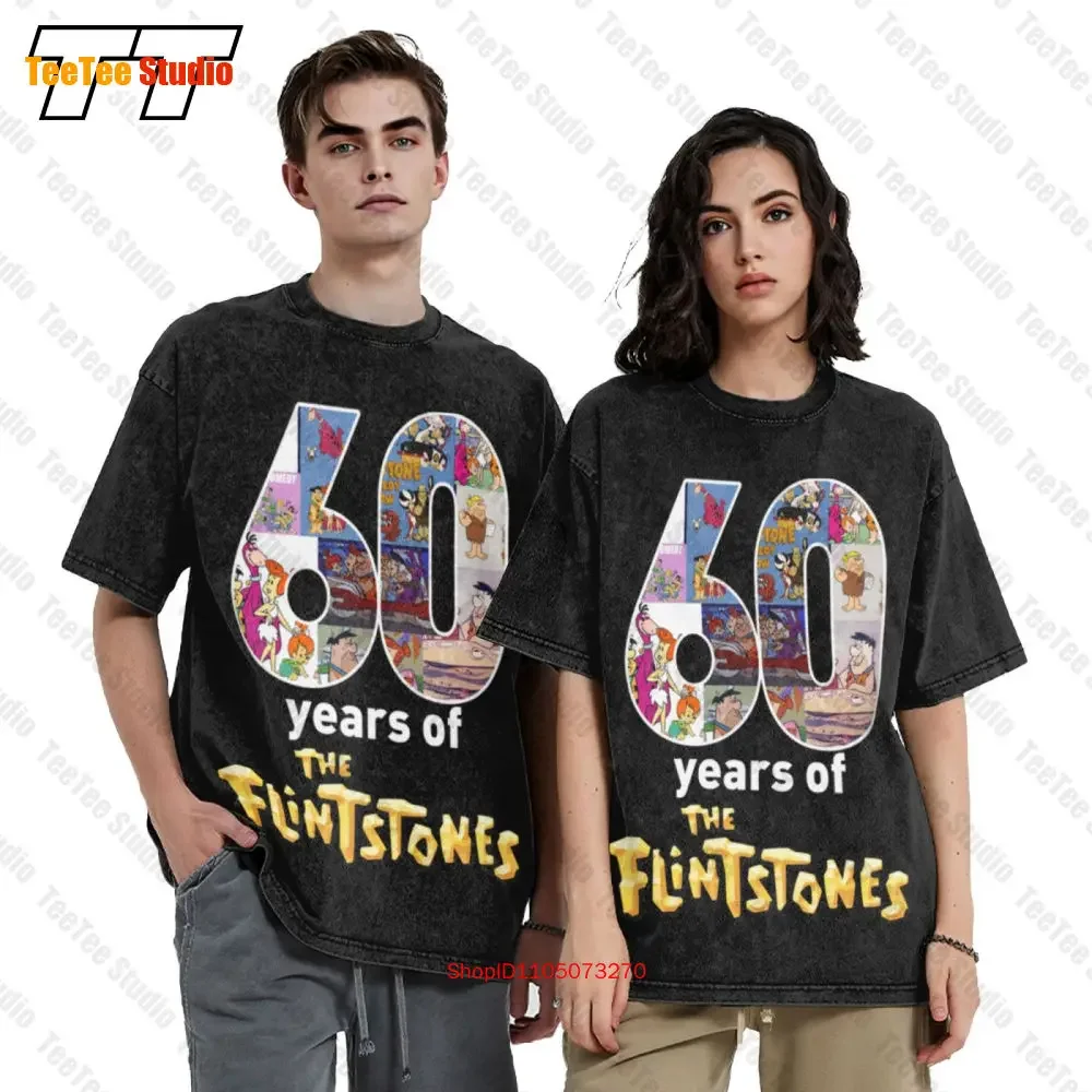 60 Years Of The Flintstone Thank You For The Memories Vintage Oversized T-Shirt DQBJ