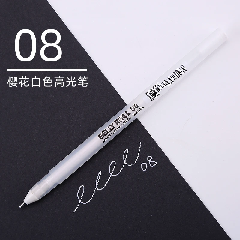 1/3PCS SAKURA Gelly Roll Gel Pennen Hoogtepunt Marker voor Journaling Art Tekening Klassieke Witte Inkt Diverse punt Fijn Medium Vet