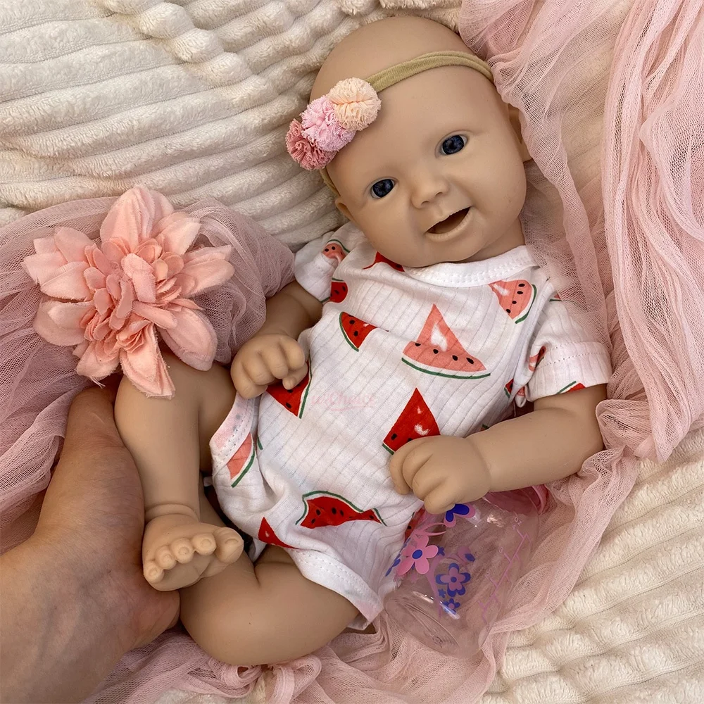 20Inch Lifelike Full Body Silicone Reborn Doll Real Touch Can Use Pacifiers Washable Prop for Newborn Photographers