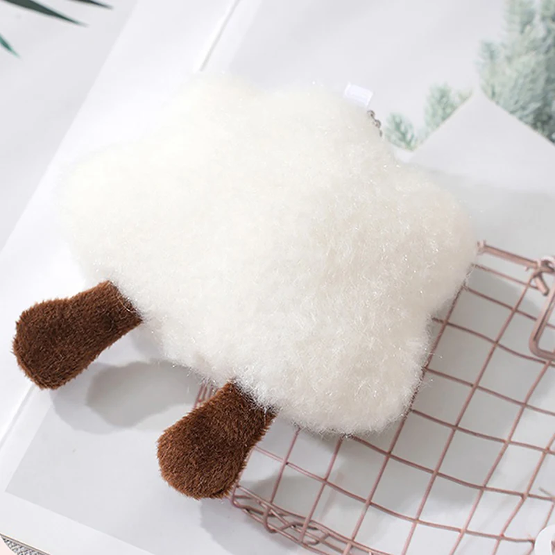 Cartoon Cute White Cloud Plush Keychain Pendant Kawaii Key Charms Soft Doll Toys Gift Girl Backpack Accessories