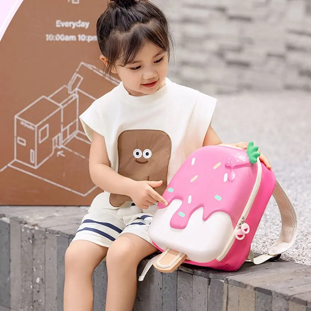 Sac à dos en forme de crème glacée pour enfants, sacs initiés portables, sac étudiant décontracté, grande capacité, tendance, mignon