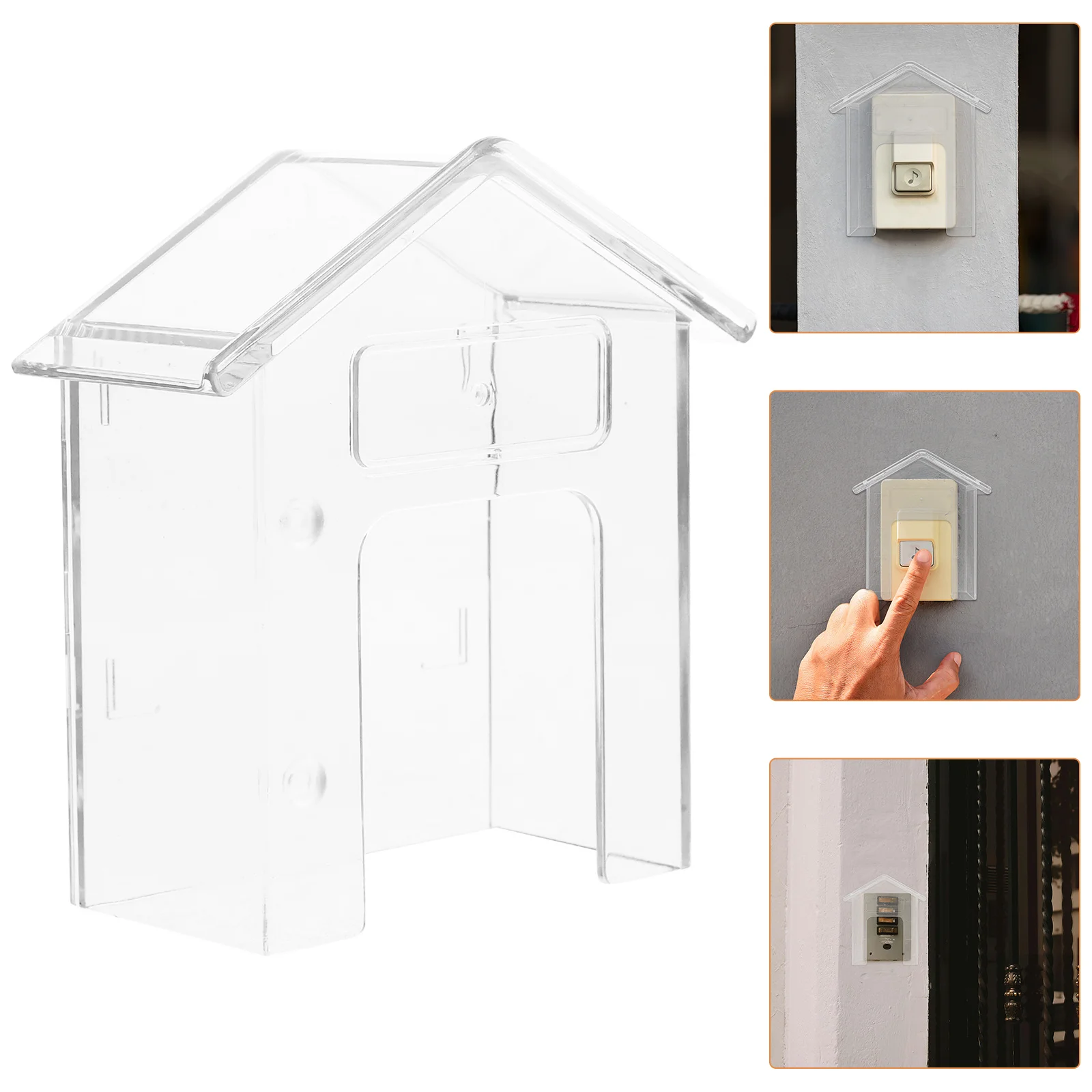 

Doorbell Waterproof Cover Plastic Rain Protection Box Clear Transparent Outdoor Indoor Chime Shield Weatherproof Bell Enclosure