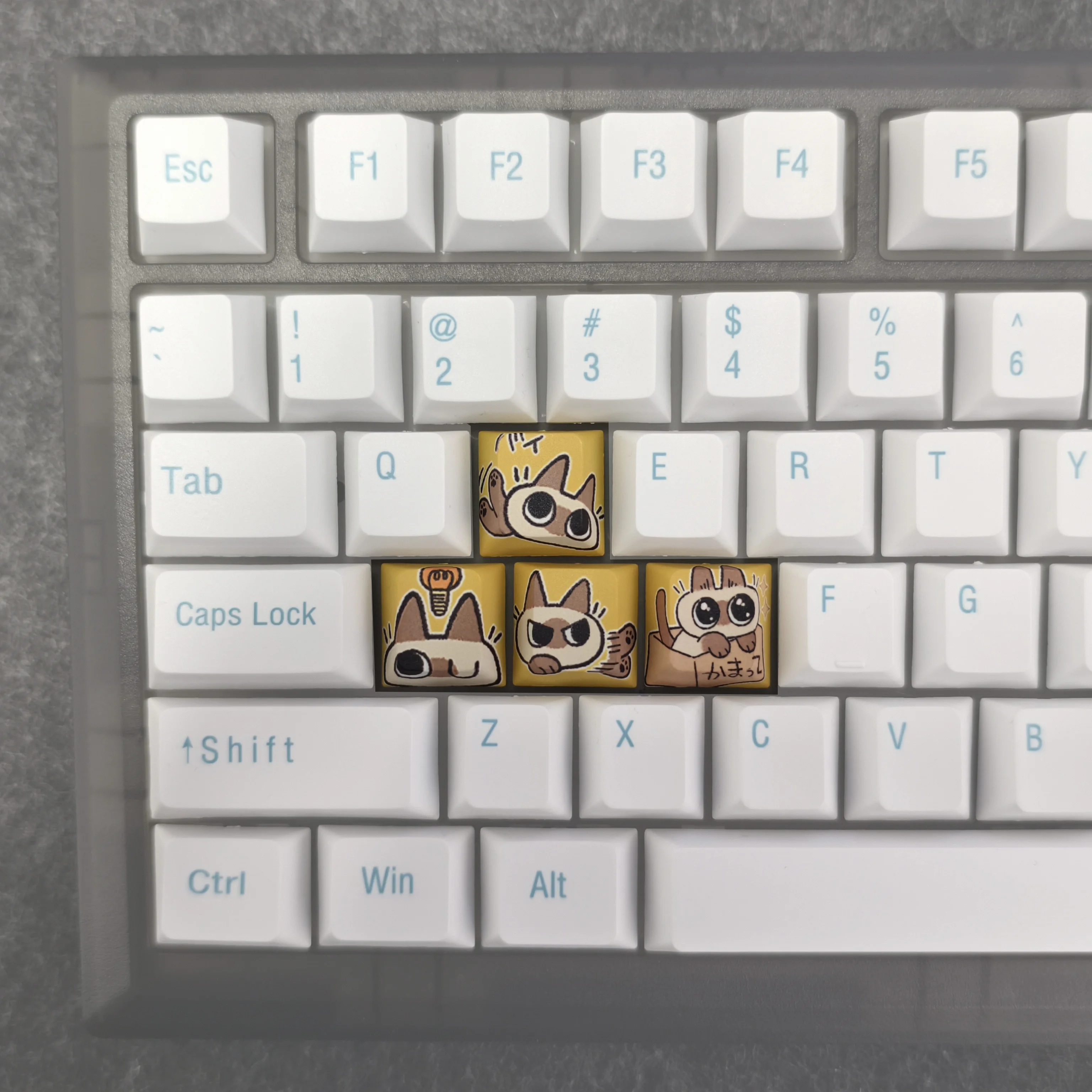 4pc PBT Keycaps Replace WASD Keycaps Cherry Profile 5-Sided Dye-Sublimation For Cherry Gateron MX Switches Mechanical Keyboard