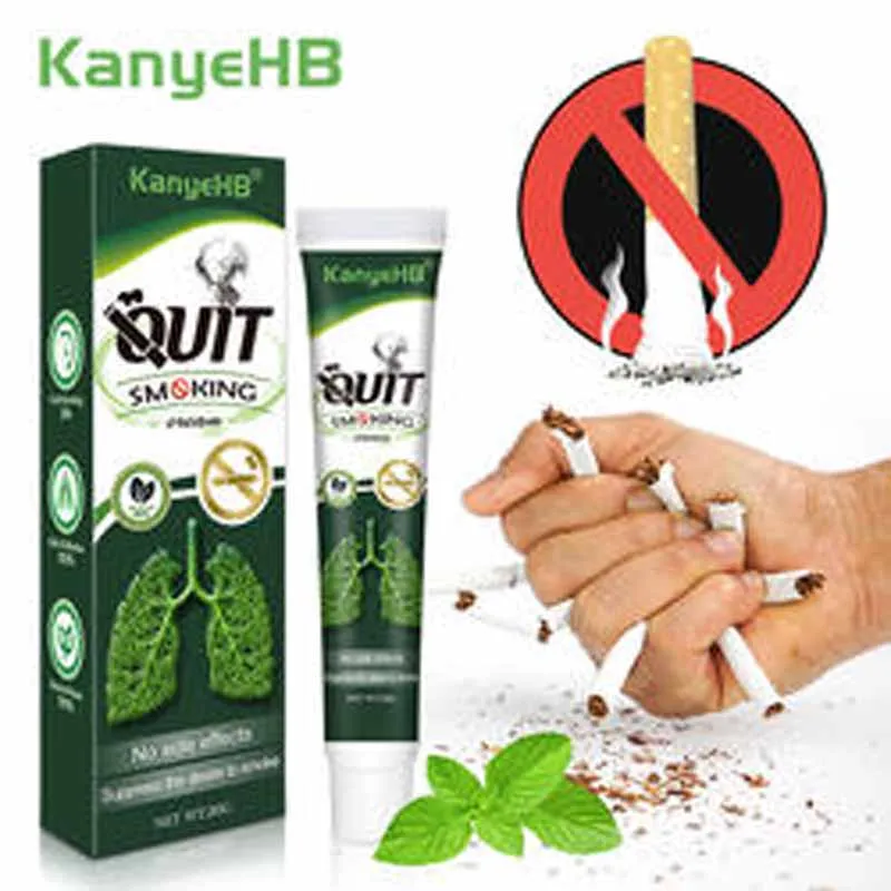 KanyeHB Quit Smoking Cream Mini Healthy Plant Extracts Control-smoking Cessation Cream for Mouth Eliminate Smoke Addiction