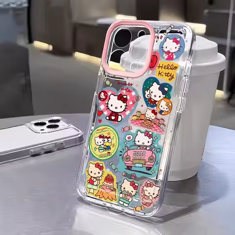 Vacation Hello Kitty Phone Case For Samsung Galaxy S23 S24 S25 Ultra S21 S22 FE Plus Samsung A54 A53 A55 A33 A34 A35 A16 Cover