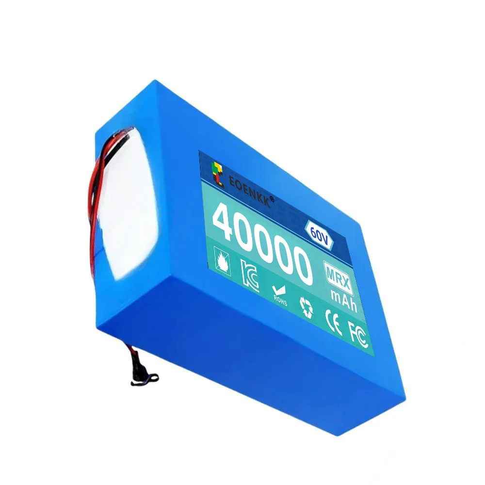 60V 40Ah 21700 16S6P Lithium Ion Battery Pack 2500W Power Tool Batteries Outdoor Backup Batteries With 40A BMS+67.2V charger