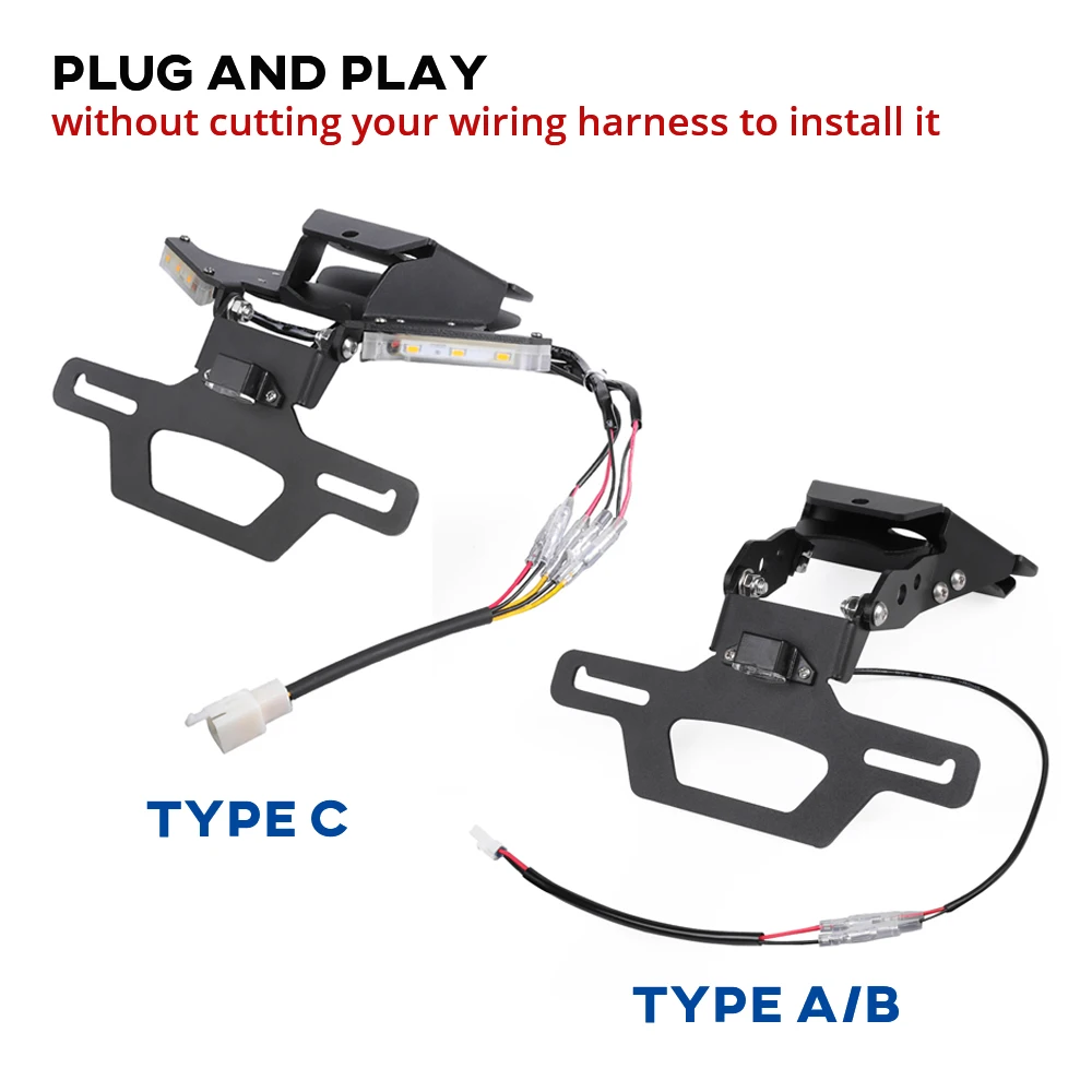 Foldable License Plate Holder For Aprilia RS660 Tuono 660 V4 RSV4