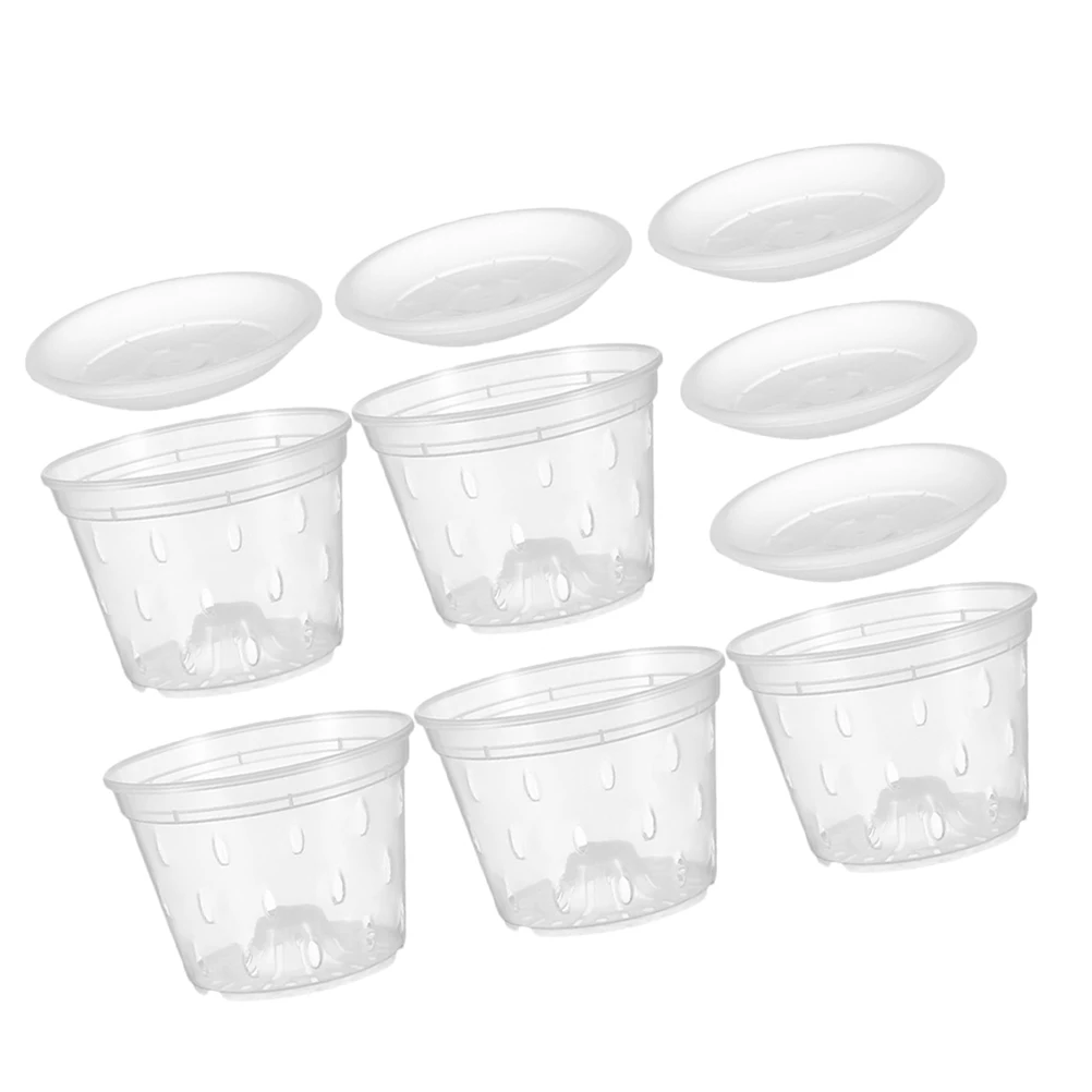 

Breathable Flower Pot Set Gardening Pots Indoor Decorative Orchid Planter with Holes