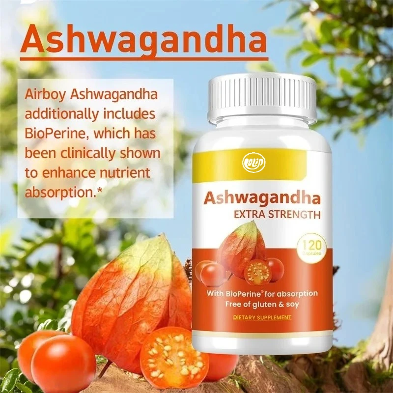 Ashwagandha Extra Strength Supplement for Stress Relief Focus Brain Support Energy Boost And Better Sleep Health Benefits