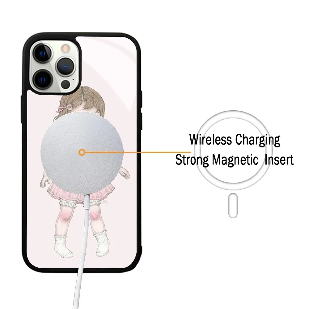 Melanie Martinez Art Phone Case Magnetic For IPhone 15 14 13 Pro Max 11 12 Mini Alex Mirror For Magsafe Wireless Charging Cover