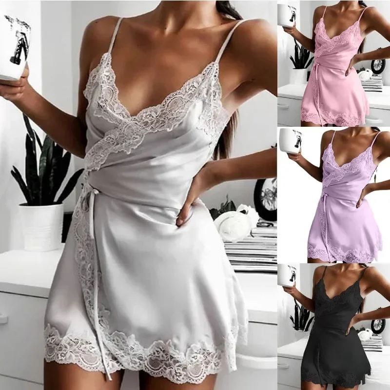 Sexy Underwear Sexy Underwear One-piece Short Nightdress Lace Lace Pajamas Nightdress  Sexy Nightdress  Womens Sleepwear