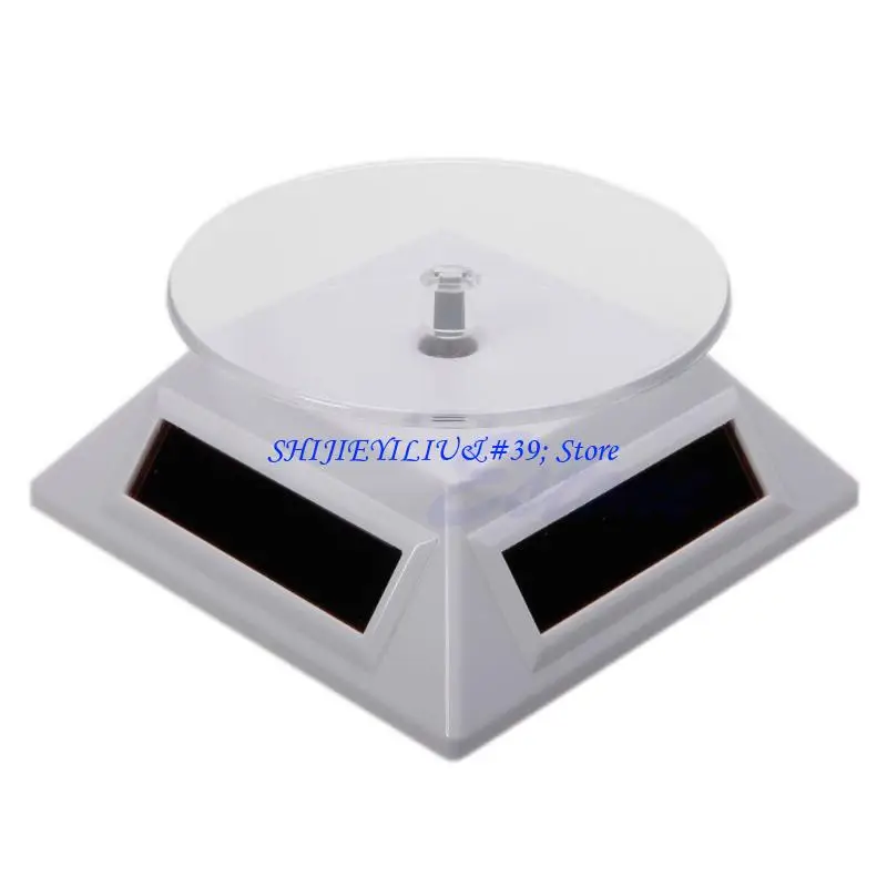 E21F 360 ° Dottating Solar Displatable Display Stand Stand for Watches Cameras Hobby Collection Exhibition Advertising