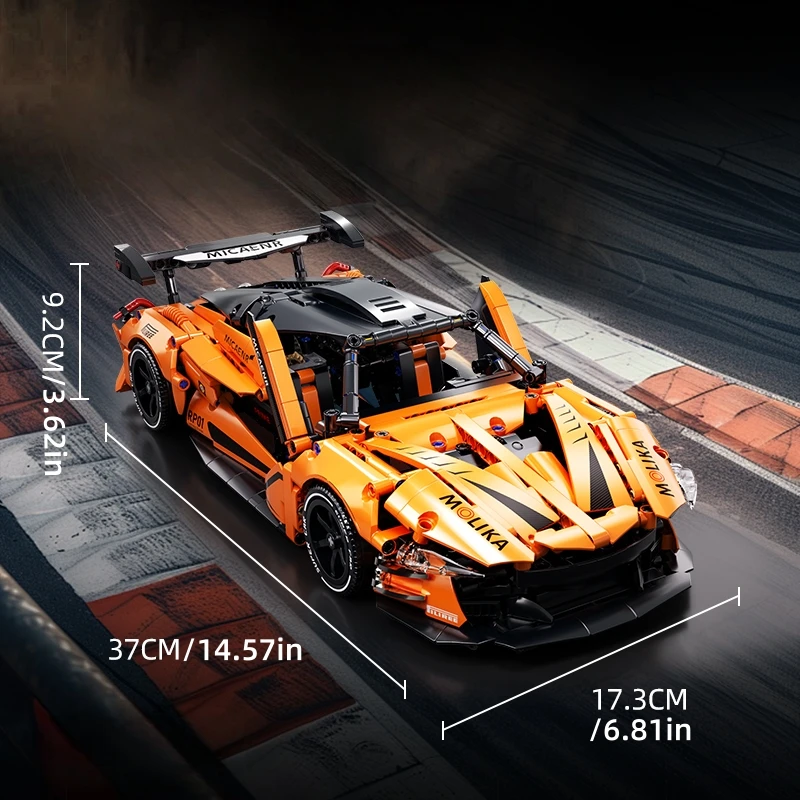 

Technical MOC Creative Building Blocks 1:14 Scale Sports Car Model Assembly Bricks Educational Toy Gift for Boys and Girls