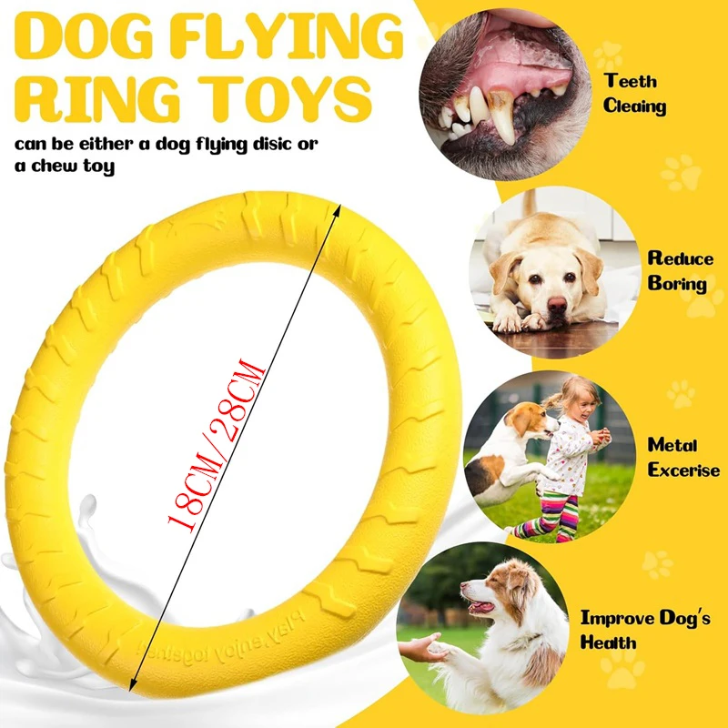 Hundespielzeug, fliegende Frisbees aus EVA, Hundetrainingsring, bissfeste Spielzeuge für Hunde, schwimmender Welpen-Bissring, interaktives Spielzeug – Detail 1
